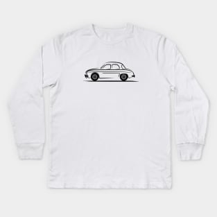 Renault Dauphine Black Kids Long Sleeve T-Shirt